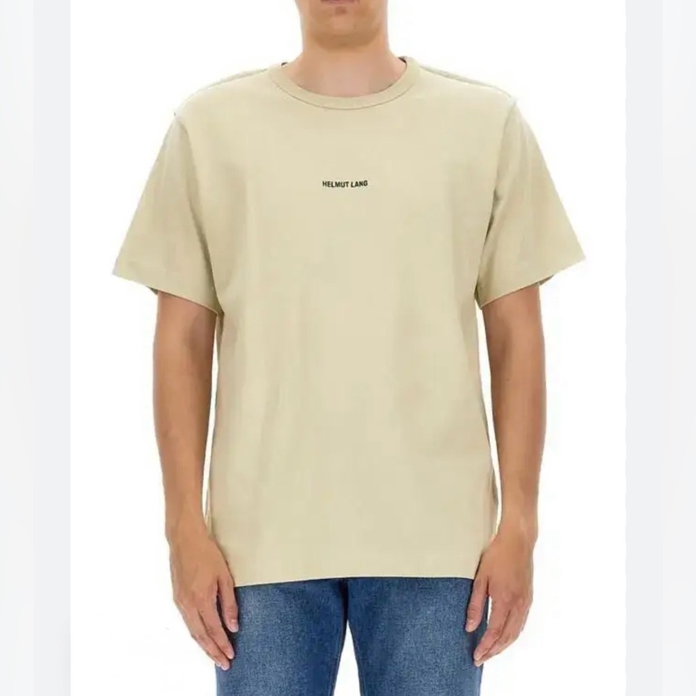 Helmut Lang Men’s Cotton Sand T-Shirt, Size XL